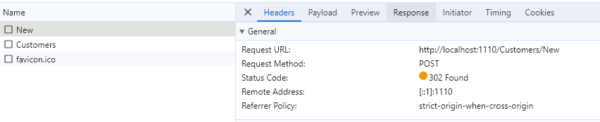 Request in browser’s console